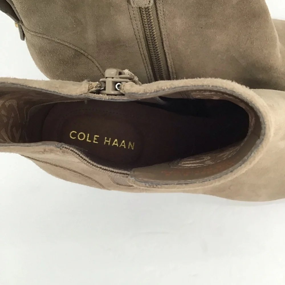 Cole Haan NWOT Go-To Park Suede Leather Boot In Irish Coffee Taupe Size 6.5 - Picture 8 of 10